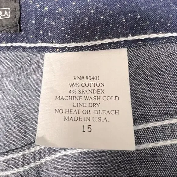 Girlfriends LA vintage y2k deadstock bootcut sparkly jeans NWOT Sz 15 stretchy - Picture 5 of 14